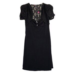 NWT Love Delirious by Los Angeles Size S Black Dress with Lace, Prom, Cocktails